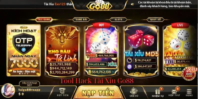 Tool hack tài xỉu go88